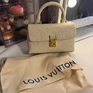 Louis Vuitton Cream Monogram Top Handle Mini Bag with Gold Hardware